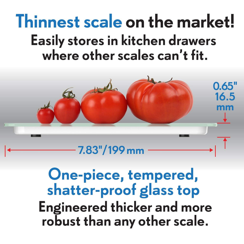 Food Baking Kitchen Scale by NutraTrack™ Digital Grams and Ounces for Baking, Cooking, Keto and Meal Prep, & Weight Loss LCD Display, Food Grade Glass Top, Accuracy Meets Durability!