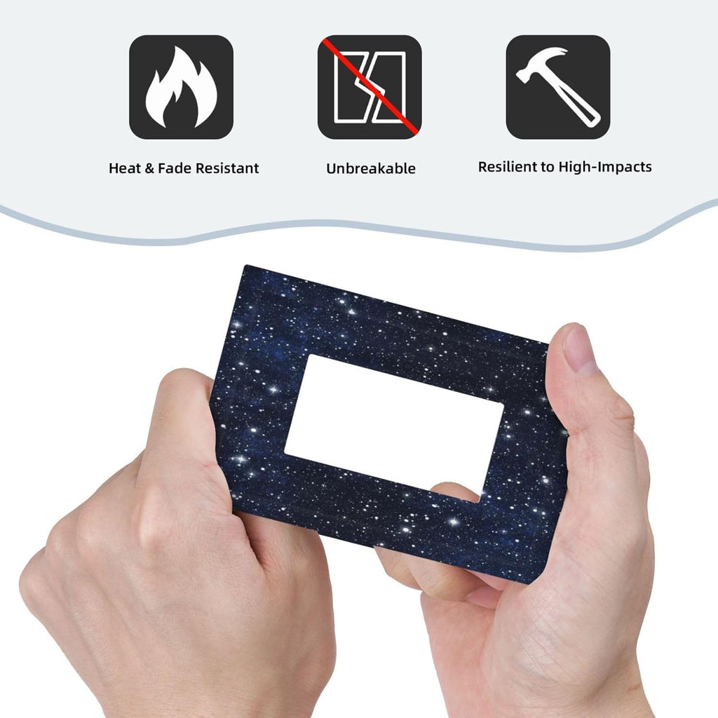 Decorative Light Switch Cover Night Sky Star Cosmic Starry Fantasy Galaxy Universe Space Single Rocker Personalized Wall Plate Switchplate 1 Gang Outlet Covers Decora Light Switch Plate