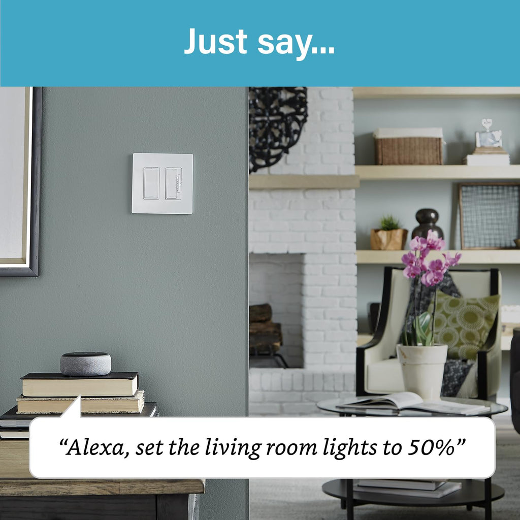 Legrand Radiant® Wi-Fi Matter Smart LED Dimmer, Effortless Setup, Enhanced Compatibility with Apple HomeKit, Google Home, Alexa & SmartThings, Easy Wi-Fi Connectivity with Matter, Pack of 1