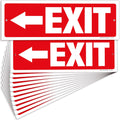 iSYFIX Exit Signs - 12 Pack 12x4 Inch Directional Left Arrow Signs, 40 mil Polystyrene Plastic, UV Laminated, Scratch & Fade Resistant, Waterproof - Ideal for Office, Theater, School, Business