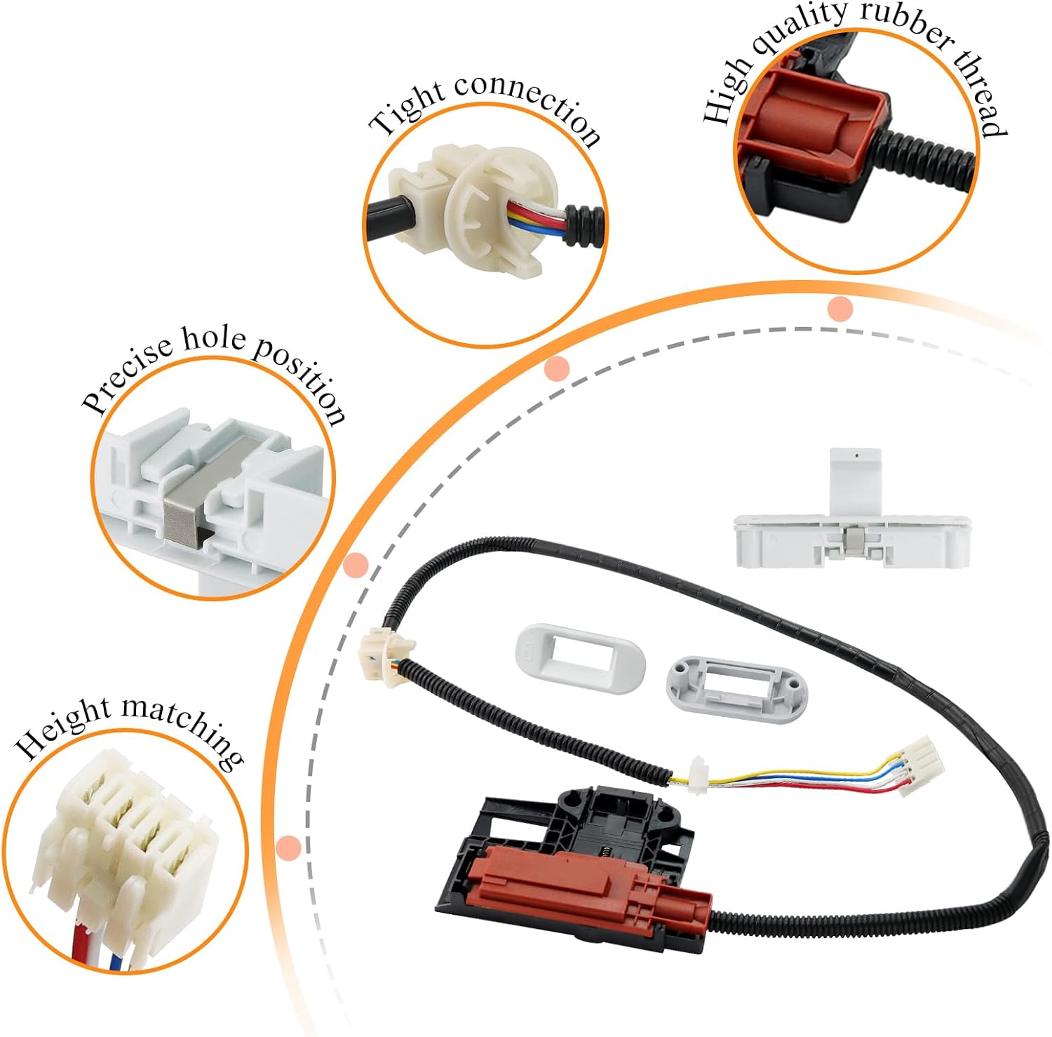Upgraded W10404050 W10238287 Washer Lid Lock Latch Switch Assembly W10240513 Lid Strike by Blutoget - Fit for Whirlpool Ken-more Amana Crosley Washing Machine Replace AP5263307 W10744659 PS349762