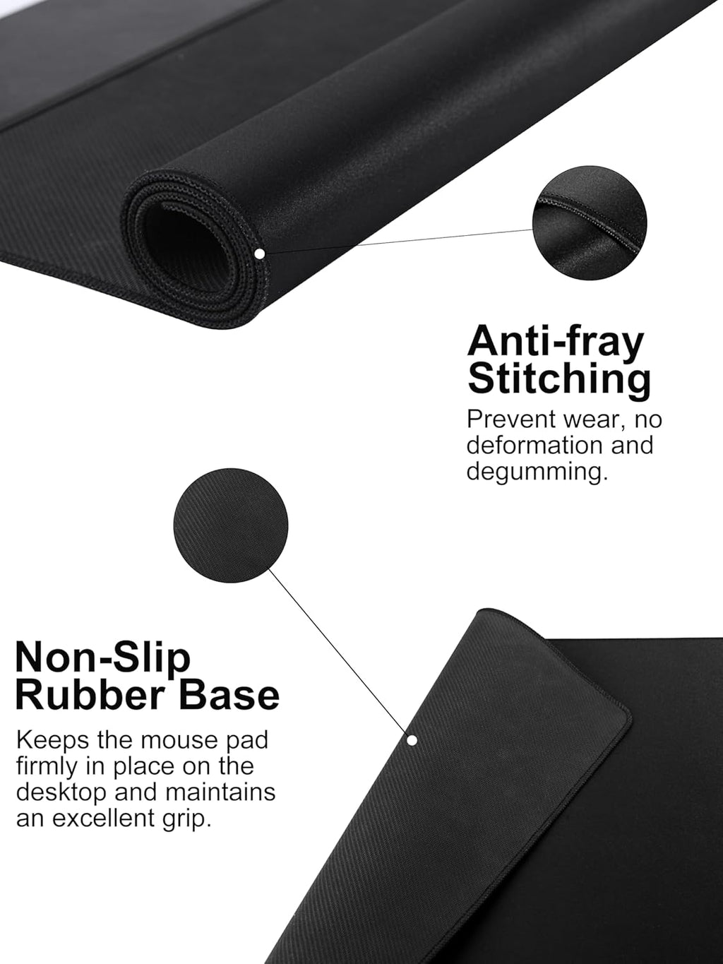 TopMade Wireless Charging Mouse Pad, Gaming Mousepad Home Office Large Desk Pad with Ultra-Smooth Surface, Non-Slip Base, Waterproof Keyboard Mat (Includes 20W PD Power Adapter & 6.56ft Woven Cable)