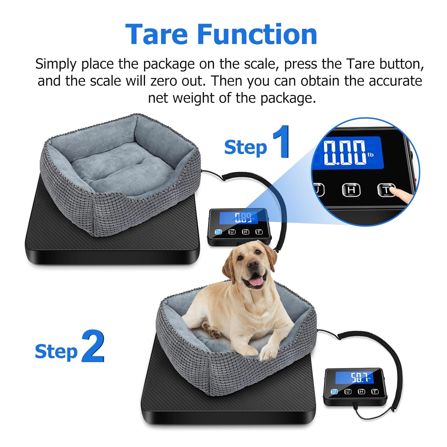 Shipping Scale, 440 lbs/0.35oz High Accurate Digital Postal Scale with Hold/Tare Function, Postage Scale for Packages, Luggage, Small Business, Home Use, Battery & Charging Cable Include
