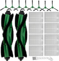 Replacement Parts for iRobot Roomba Combo VAC/Essential Series Q011, Q0520, Q0120, Y0140, Y0110, Robot Vacuum Cleaner, 2 Roller Brush, 8 Side Brushes, 8 Hepa Filters, 1 Cleaning Brush(19 Pack)