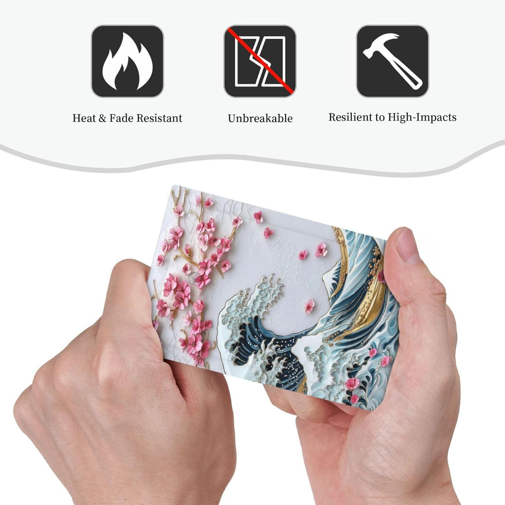 Light Switch Cover Plate The Great Wave Off Kanagawa With Sakura 1 Gang No Device Blank Electrical Wall Plates Faceplate Decorative Switch Plate for Bedroom Bathroom Decor