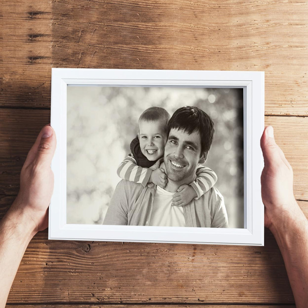 KTKDE 8x10 Picture Frame Set of 3,White Wooden frams, Vertical & Horizontal Wall Hanging for Wall or Tapletop Display,Studio Gallery Photo Frame for Photos, Posters & Art Prints