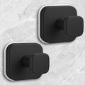 Shower Hooks for Inside Shower,Reusable Suction Cup Hooks for Glass Window,Mirror,Removable Towel Hooks for Bathroom,2 Pack(Black)