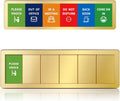 Office Door Signs -6 Options Do Not Disturb, In A Meeting, Out Of Office, Working Remotely, Back Soon Please Knock,Privacy Door Slider Sign for Meeting & Conference Room Brushed Gold