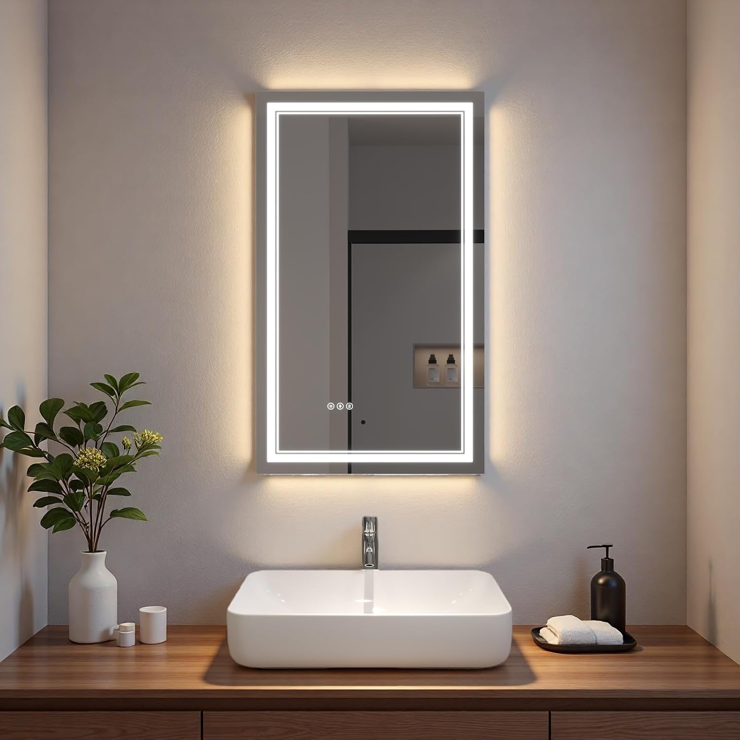 LED Bathroom Mirror with Lights, Wall Mirrors