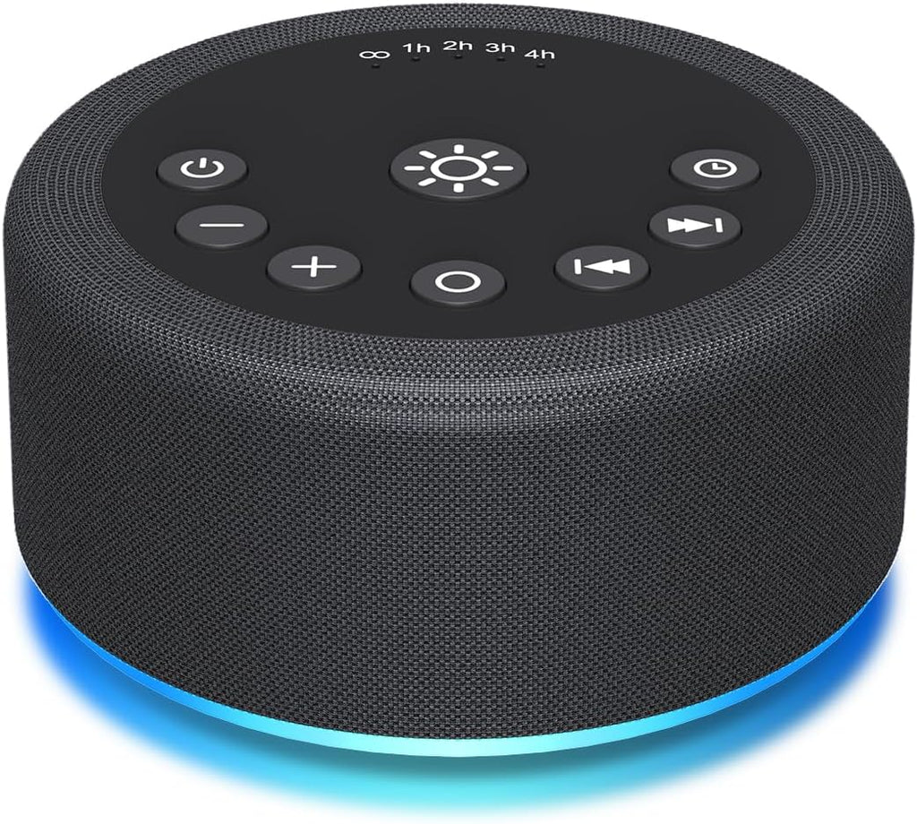 Sleep Sound Machine White Noise Machine with 30 Non Looping Sounds 12 Night light Colors with 5 Timers 36 Adjustable Volume Memory Function Brown Noise Machine for Baby kid Adult & Home Nursery Travel