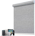 SmartWings Motorized 100% Blackout Shades Blinds, Custom Size, Cordless Window Shades with Rechargeable Battery, Work with Matter/Apple HomeKit, Alexa, Thread/Zigbee, Remote Optional, Safar Rock Grey