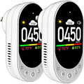 Upgraded Carbon Dioxide Detector Plug in Wall Design, 3 in 1 CO2 Detector(Temp, Humidity and CO2 Value), High Accuracy CO2 Meter with Alarm Function and Manual Calibration for Home RV 2Pack