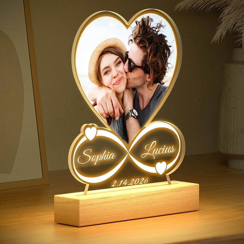 Custom Picture Frame, Personalized Photo Frame, Customized Picture Frames, Personalized Valentines Day Gifts for Women Men Her Him Mom Dad Family Couple