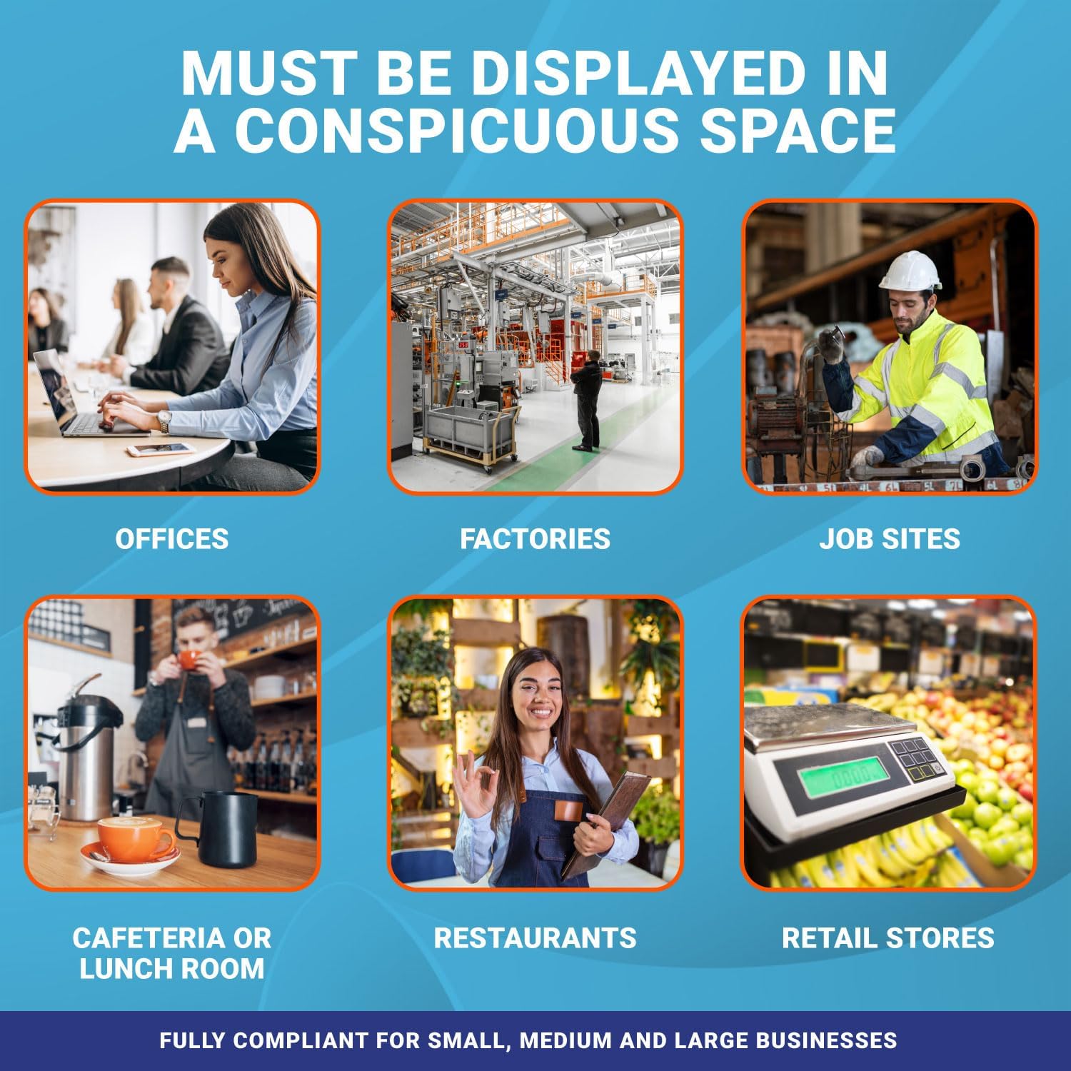 2025 Washington State and Federal Labor Law Poster - OSHA Workplace Compliant - Mandatory Regulations Posting for Employees - All-in-One Required Compliance Posting 16" x 40" - Laminated (English Poster)