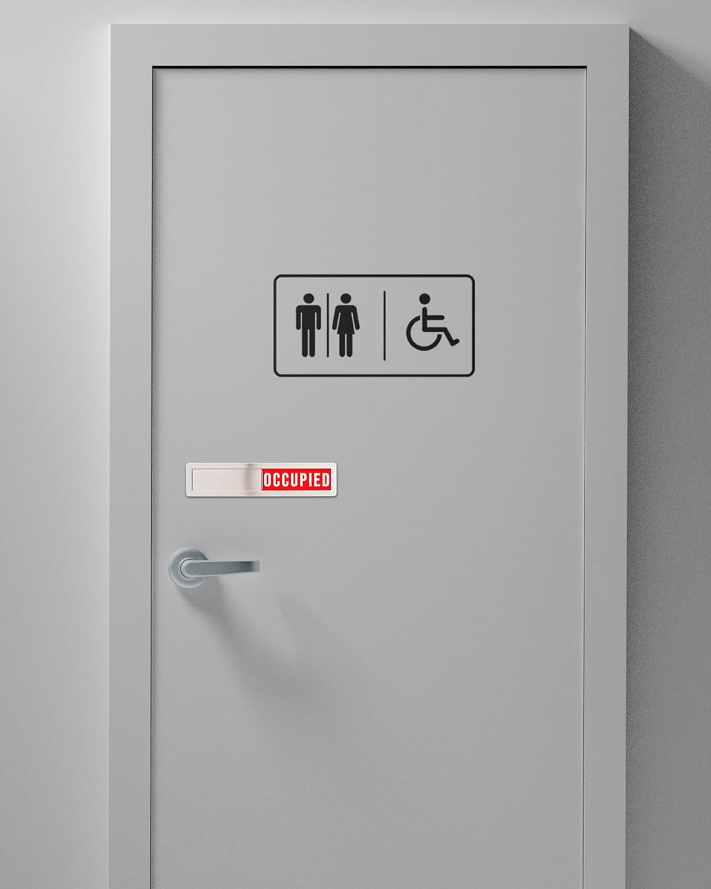 Stainless Steel Vacant/Occupied Privacy Sign for In Out Office Room Use, Vacant and Occupied Bathroom or Business Indicator Signs - Green & Red Professional Design