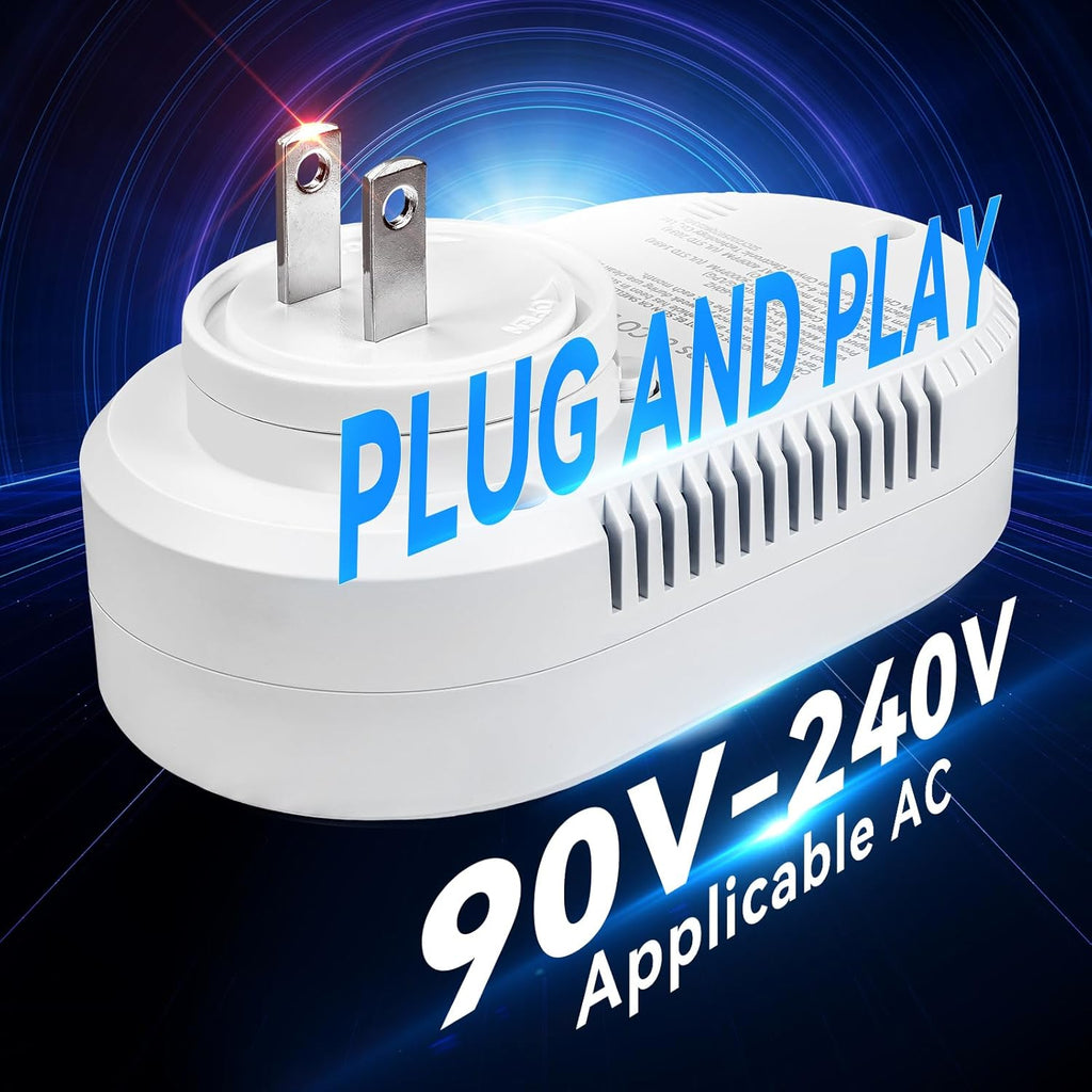 4-in-1 Carbon Monoxide Detectors,Plug in Combustible Gas Detector,Natural Gas & Co Gas Alarm Detectors with Temperature Humidity Display,Clear LCD Screen Sound Light Dual Alarm for Home RV Travel