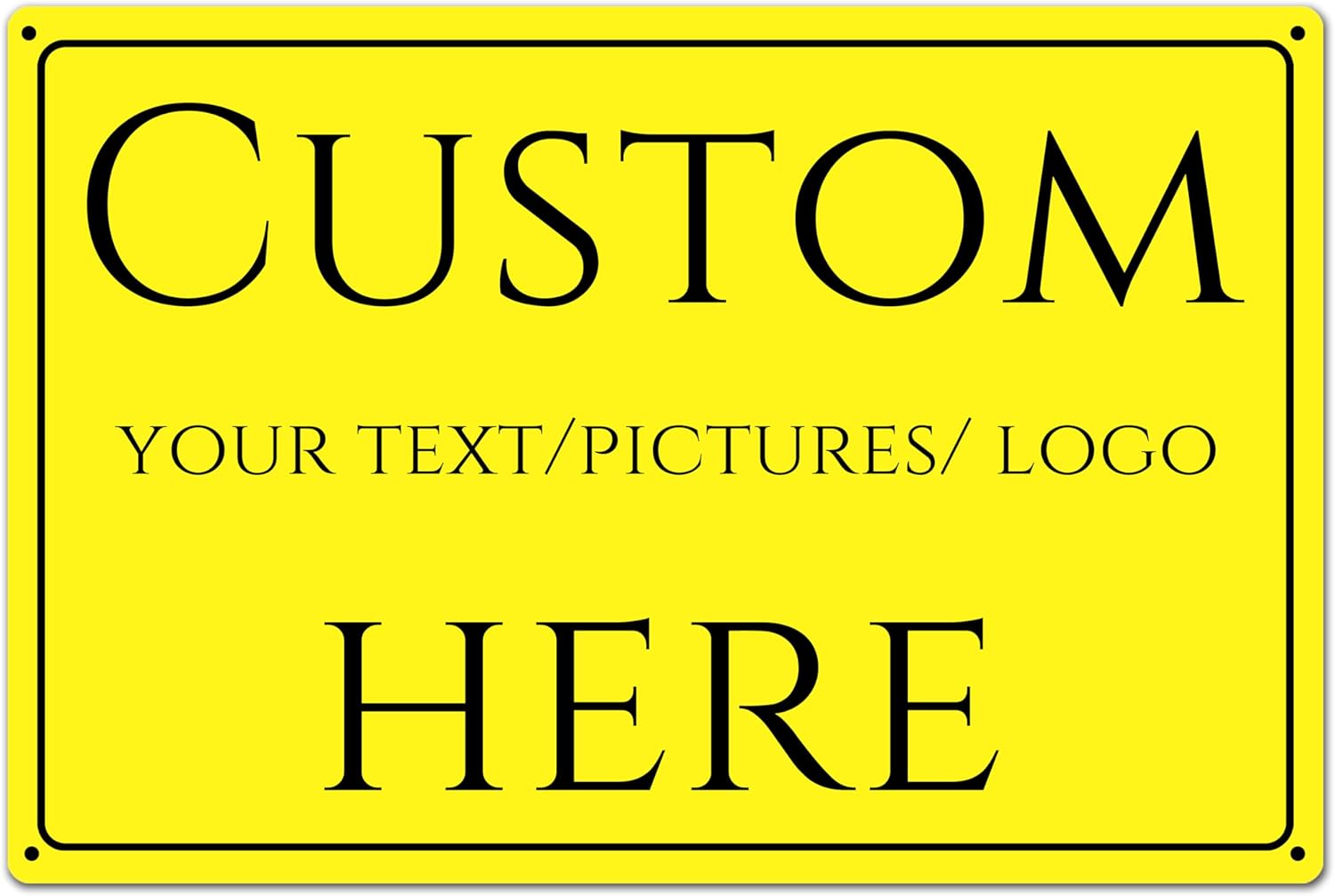 make your own sign custom,Custom Metal Signs Personalized，Reflective，Aluminum Weatherproof Metal Sign Multiple Sizes, custom signs outdoor metal, Business, Workplace, office, Home, Delivery Signs(16*12 Inch)