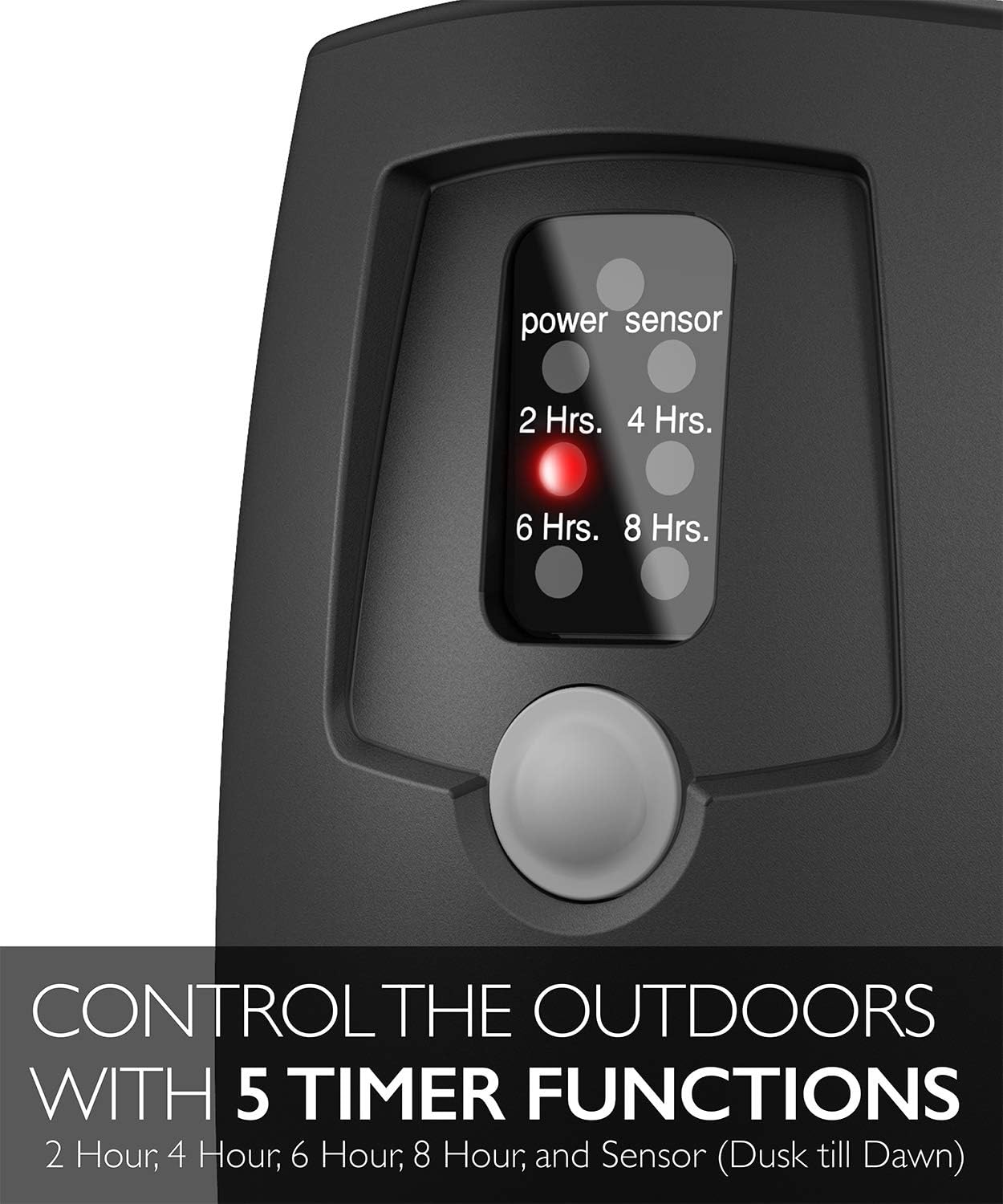 Fosmon Outdoor Light Timer Outlet with Remote Control, Waterproof Dusk to Dawn Plug-in Timer with Wireless Remote for Electrical Outlets, Outside Lighting, 100 ft Range, 15A 1/2HP, Grounded-UL Listed