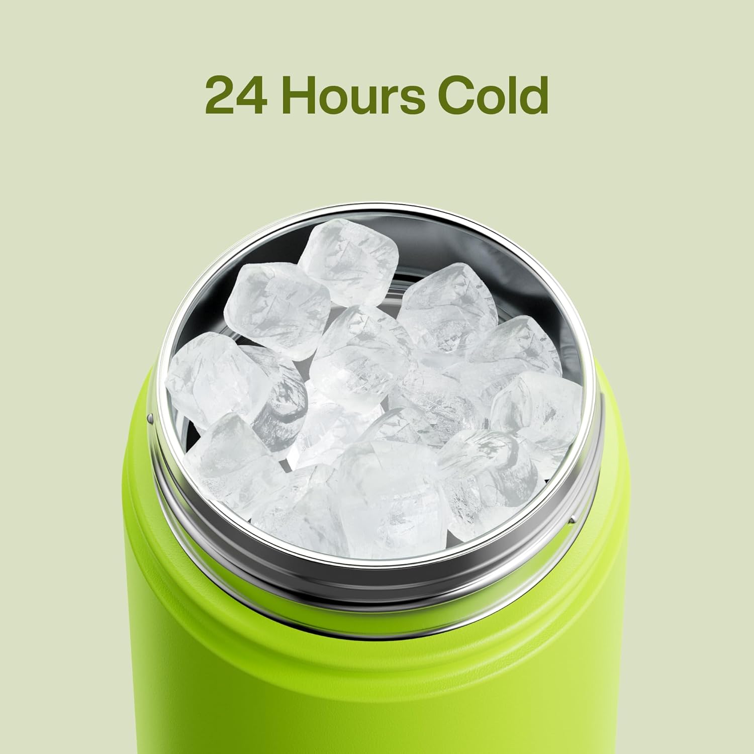 Kids Insualated Water Bottle with Straw - 12oz Stainless Steel Water Bottle with Dual Spouts, Leak-Proof, BPA-Free, Double Wall Vacuum Keeps Cold for 24 Hours for Sports, Travel, School (Sharp Green)