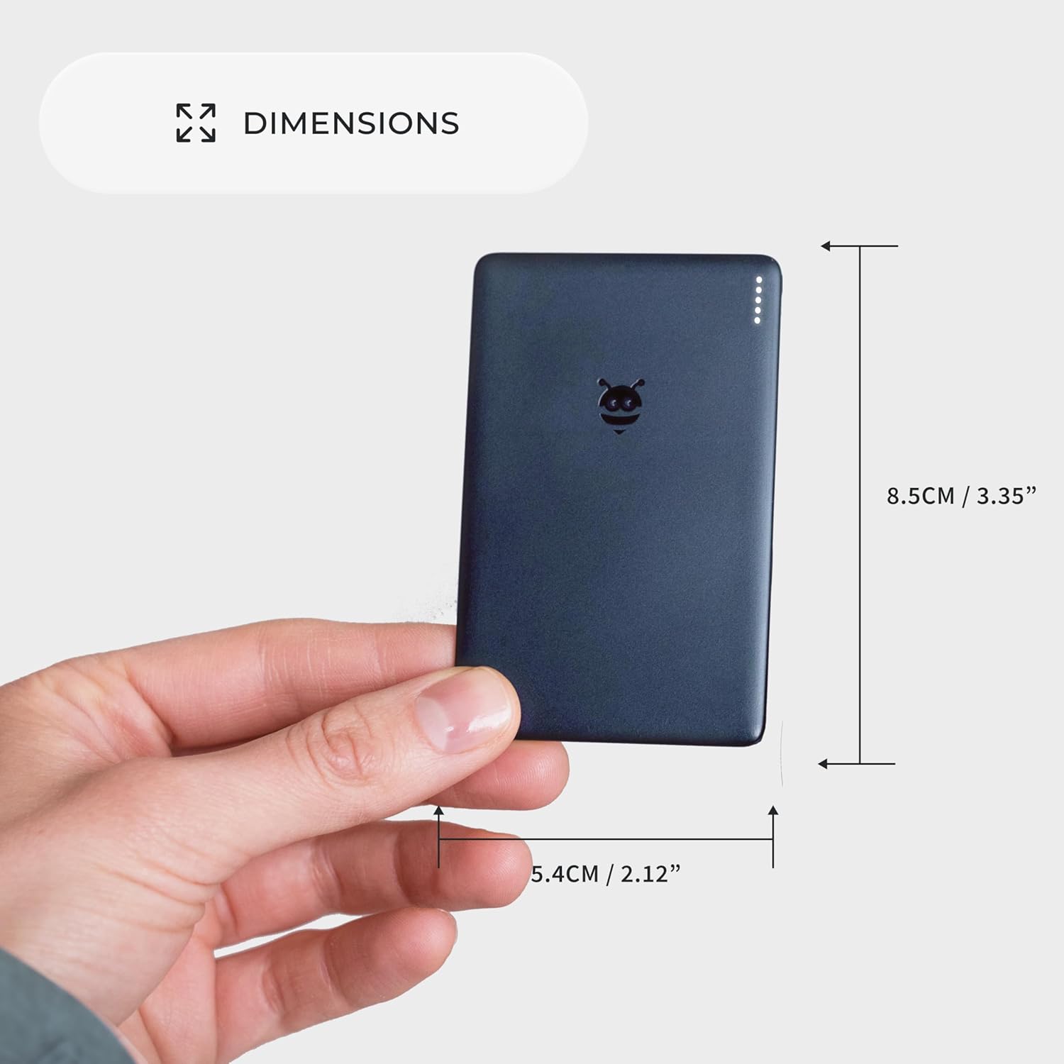 Pebblebee Card Universal (2024) - Rechargeable Slim Item Tracker | Alternative to Air Tag & Android Trackers | 18-Month Battery Life | Works with Both Android & iOS Find My Apps | LED & Sound Alerts