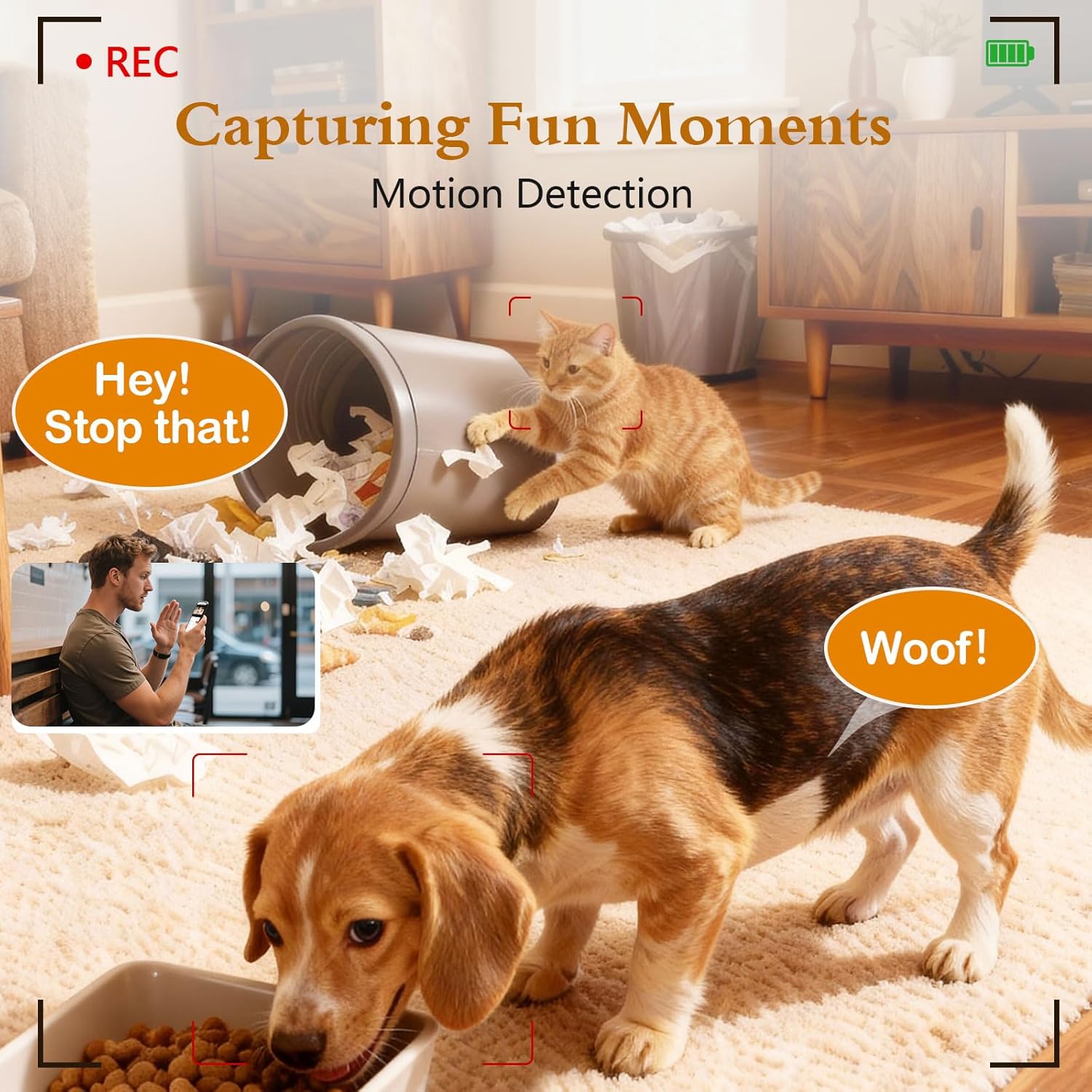 Automatic Dog Feeder with Camera WiFi: 33 Cups 5G App Control Easy Setup Cat Food Dispenser - HD 1080P Video Recording Timed Pet Feeder for Cat Dog Small-Pet