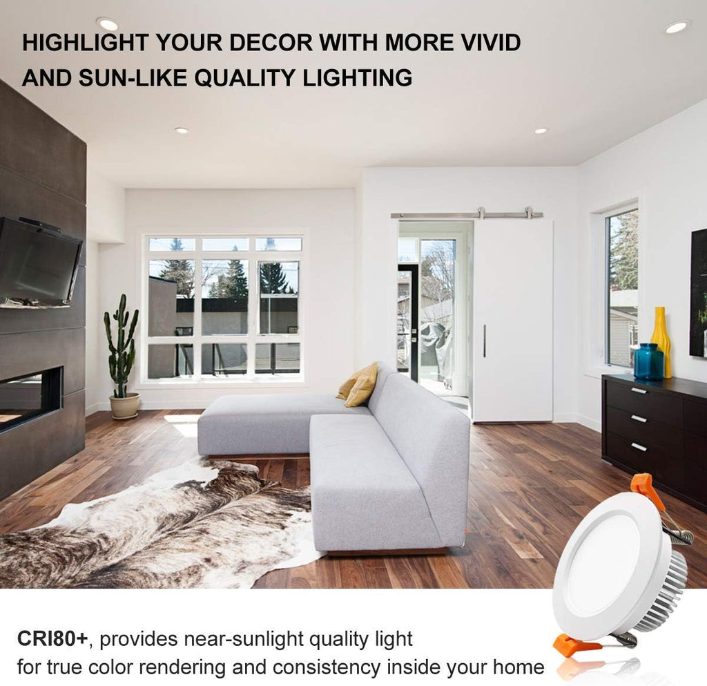 YGS-Tech 2 Inch LED Recessed Lighting, Dimmable Downlight 3W(35W Halogen Equivalent), CRI80, 4000K Natural White Ceiling Light with LED Driver (1 Pack)