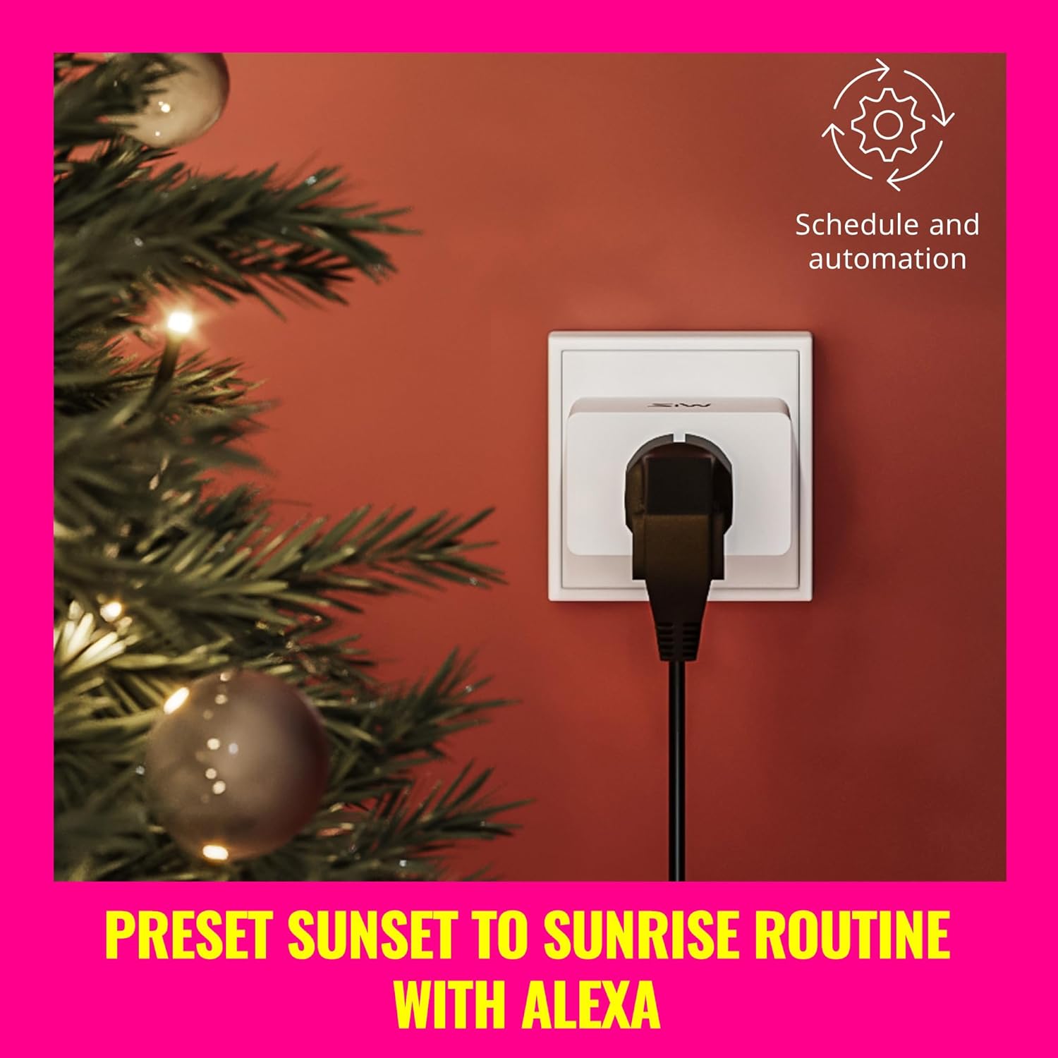 WiZ Smart Plug- Sunset to Sunrise Automation + Motion Detection + Control with Voice or App, Compatible with Alexa, Google Home, and HomeKit - WiFi Wall Outlet - 4 Pack
