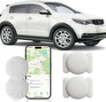Car GPS Tracking Device for Vehicles, 2PCS Real Time Vehicles GPS Tracker for Car Work with Find My (iOS Only),Hidden Mini GPS Tracker,No Monthly Fee (White Tracker, White Magnetic Case)