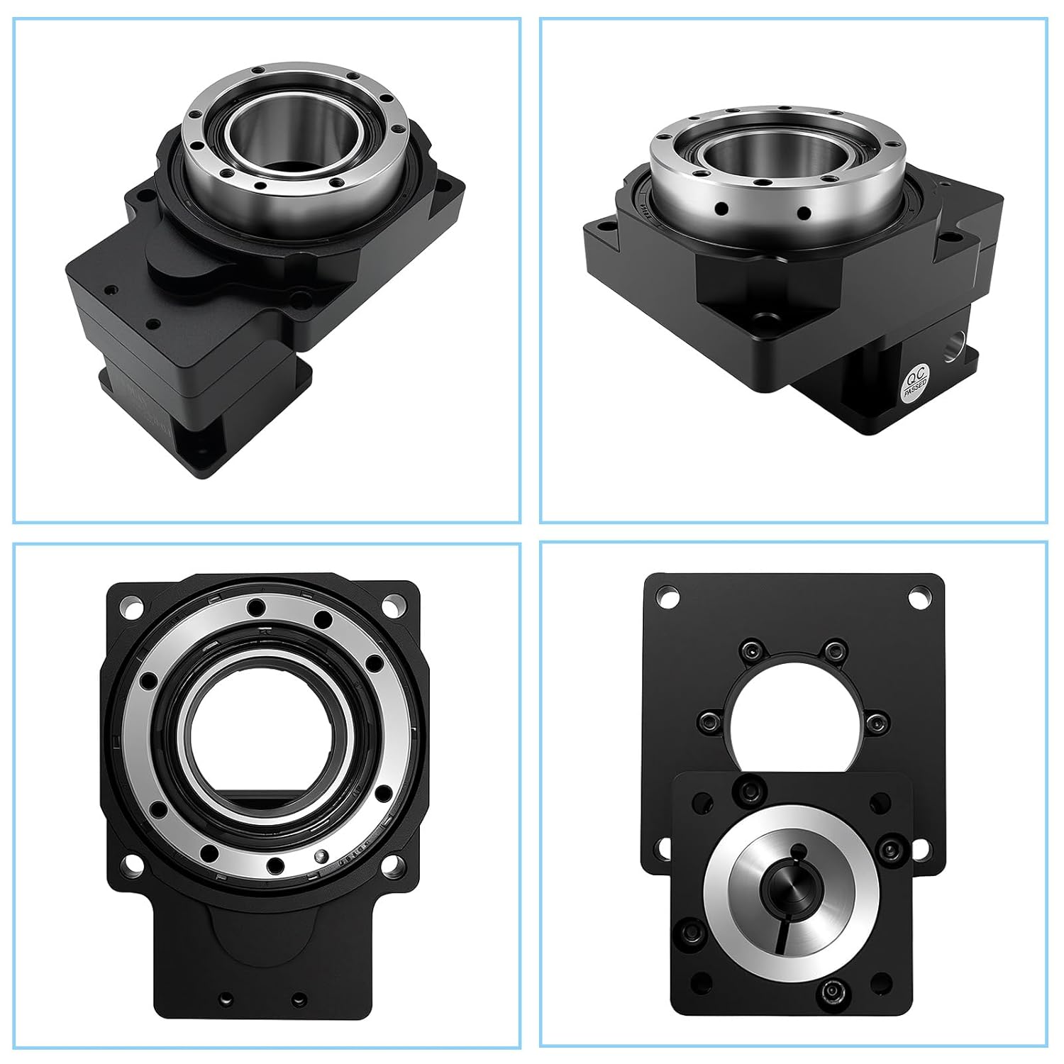 Hollow Rotating Platform Ratio 5:1 High Precision Planetary Gearbox Gear Hollow Rotary Actuator 360 Degree Electric Rotary Table for Nema17 42mm Stepper 40mm Servo Motor CNC Robot Arm
