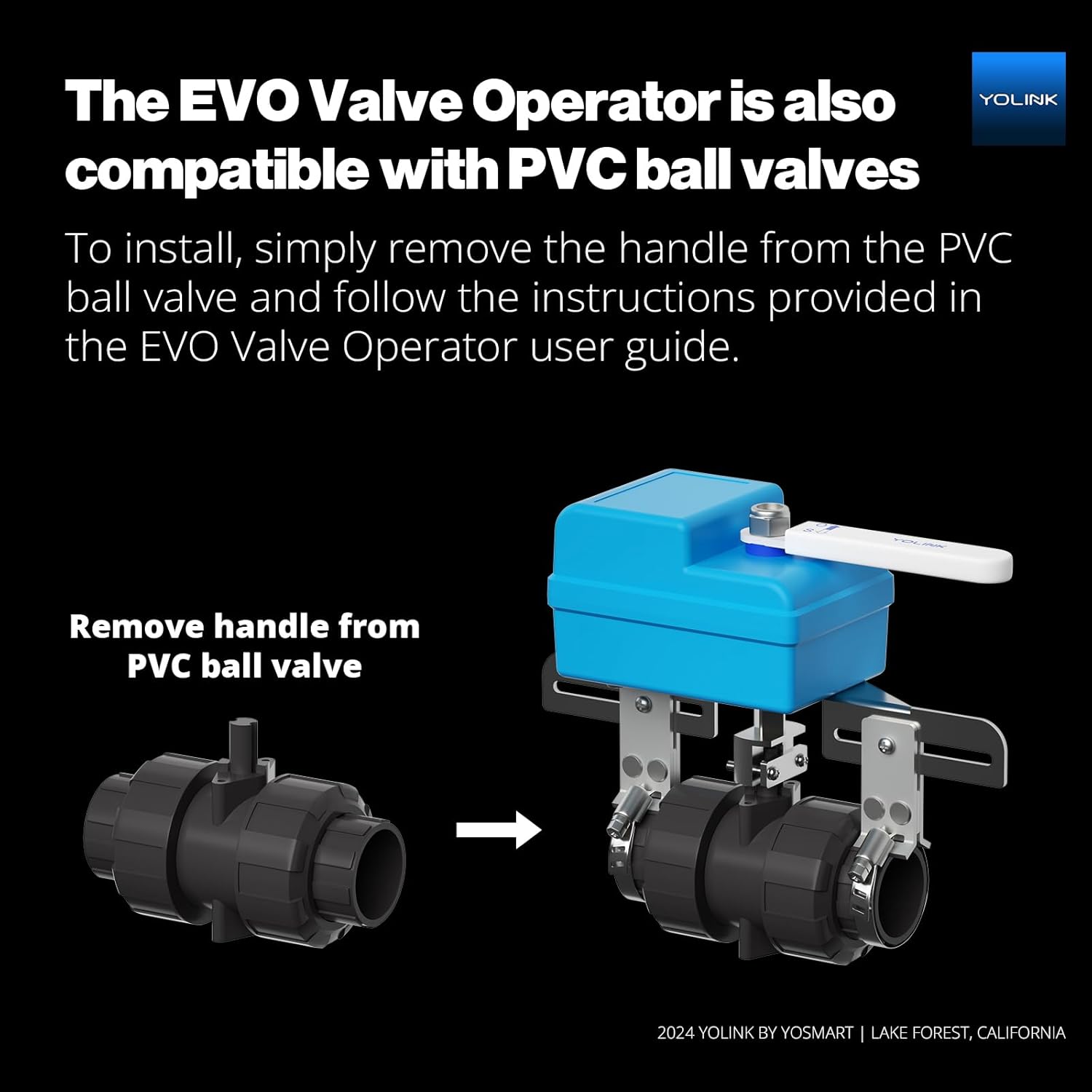 YoLink X3 Version Smart Water Valve Controller, with Valve Operator, Easy No-Plumber DIY Installation, Remote Control, Compatible with Alexa/Google Assistant, IFTTT - YoLink Hub Required