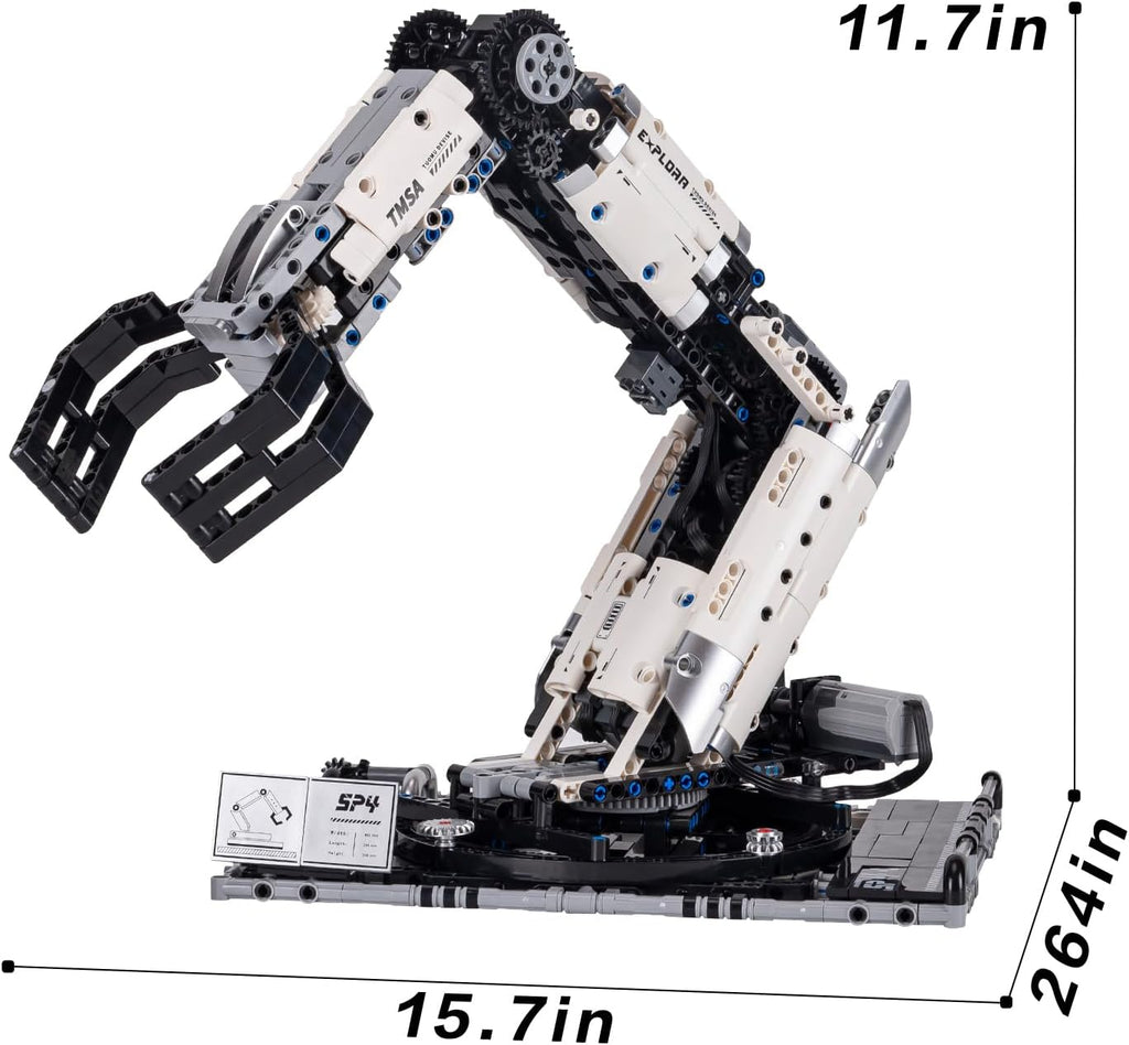 Technical Robot Arm Building Kit,STEM Toys for Ages 8-13,Birthday, Holiday Sets,Remote Control Mechanical Hand,Sets for Boys 8-14,Mechanical Engineering Set(784PCS)
