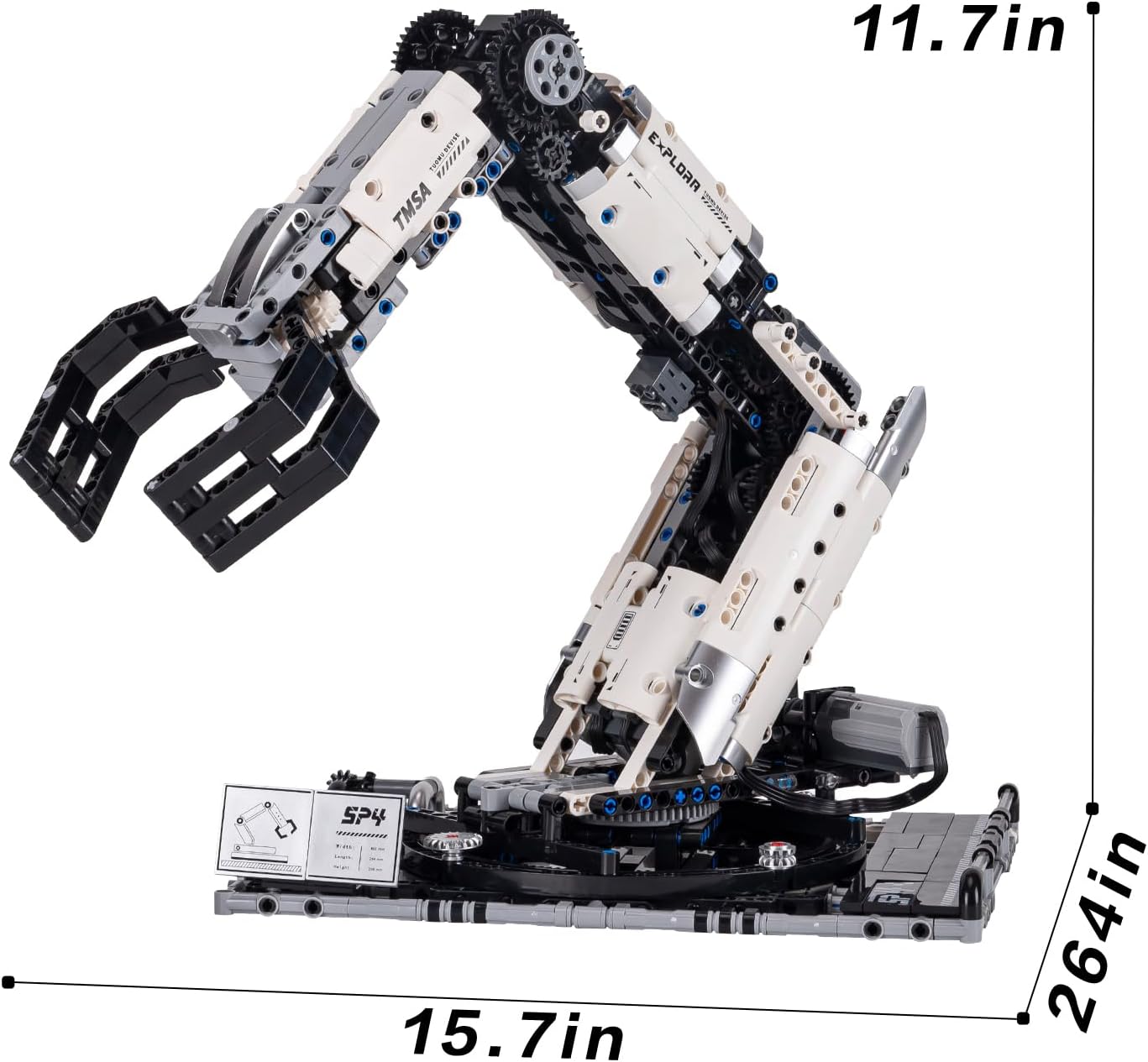 Technical Robot Arm Building Kit,STEM Toys for Ages 8-13,Birthday, Holiday Sets,Remote Control Mechanical Hand,Sets for Boys 8-14,Mechanical Engineering Set(784PCS)