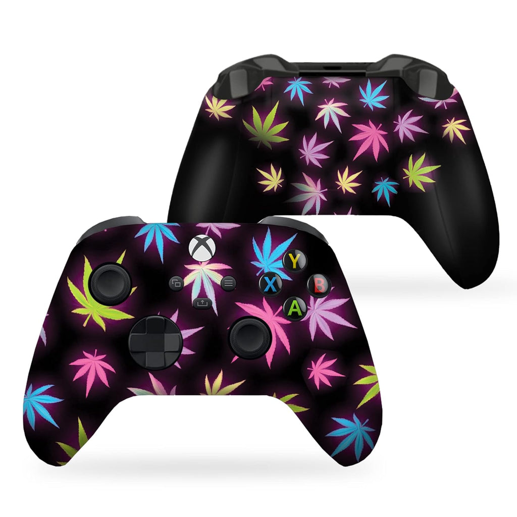 DreamController Neon Weed Custom X-box Controller Wireless compatible with X-box One/Series X/S Proudly Customized in USA with Permanent HYDRO-DIP Printing(NOT JUST A SKIN) (MODDED)