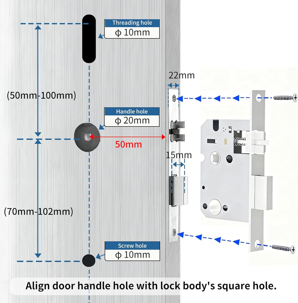EIYSIE WiFi Smart Door Lock with Handle, Fingerprint Lock Keyless Entry Door Lock with Keypad, Electronic Door Lock for Front Door and Bedroom, Digital Lock Built-in WiFi and App Control