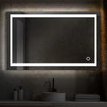 Blossom 48X30 LED Bathroom Mirror with Lights, Anti-Fog, Dimmable, Backlit & Front Lit, Lighted Bathroom Vanity Mirror for Wall, Memory Function, Waterproof, Tempered Glass, Smart Vanity Makeup Mirror
