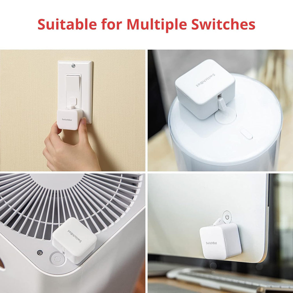 SwitchBot Smart Switch Button Pusher(3Pack) with Hub Mini - Smart Switch Button Pusher, Wireless App & Timer Control, Compatible with Alexa, Google Home, IFTTT, Easy to Use, Smart Light Control Set