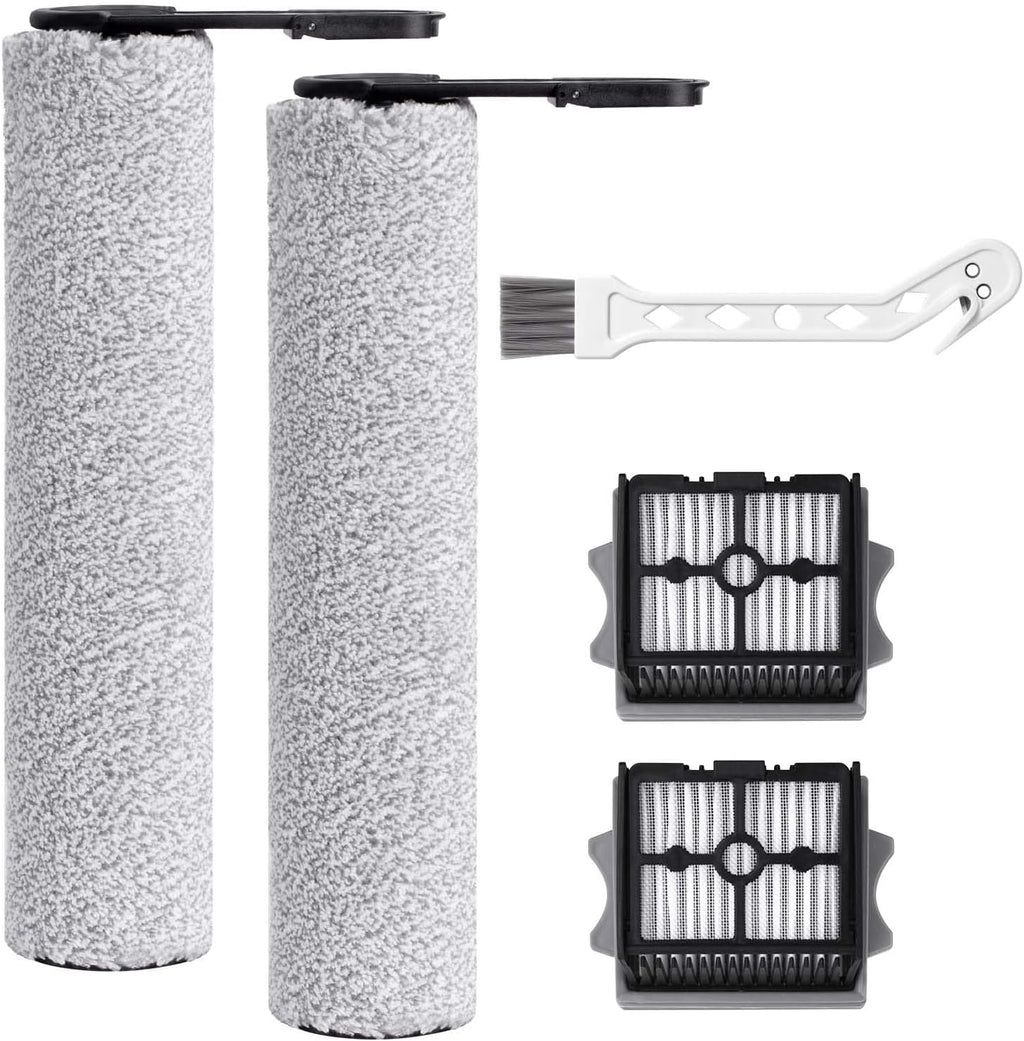Floor ONE Stretch S6 Roller Brush Replacement and Vacuum Filter Kit Compatible with Tineco Floor ONE Stretch S6 /Swtich S6 /i5 Stretch /i6 Stretch /S7 Stretch /S9 Artist Wet Dry Cordless Vac Cleaners