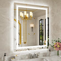 WTTY LED Bathroom Mirror 30"x36" with Backlit and Front Light,Dimmable LED Mirror for Bathroom,Anti-Fog Lighted Bathroom Vanity Mirror Modern for Wall,Memory Function,Shatter-Proof