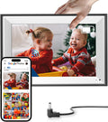 Cozyla Digital Photo Frame WiFi Smart Digital Picture Frame Battery Powered Unlimited Storage Send Photo w/Family via App Email Google Photos Instagram Web Browser Photo Frame Electronic 10.1 Inch Mat