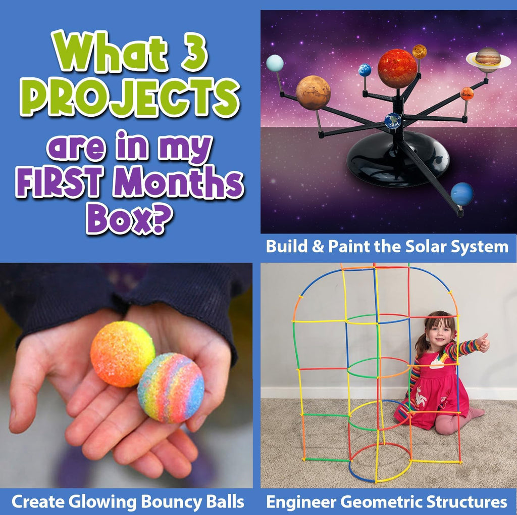 3-Month STEM Science Kit for Kids Ages 7–12 | 3 Hands-On Projects per Box | Educational Science & Engineering Activities | Ships Monthly