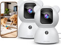 2.5K Cameras for Home Security, Non-Subscription AI Human/Pet/Crying Detection, 4MP Dog/Cat/Pet Camera Indoor with Phone App, Pan Tilt 2.4G WiFi Indoor Cameras, IR Night Vision, 2-Way Audio, 2 Pack
