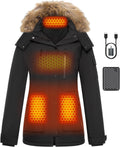 Graphene Heated Jacket for Women with Large Capacity Battery Pack Waterproof Windproof