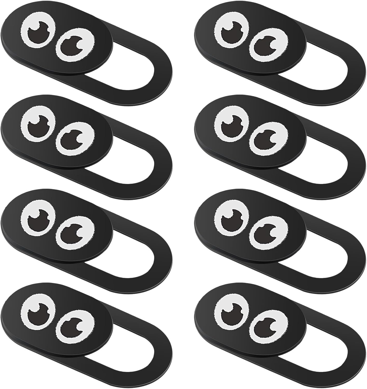 Amabro 8PCS Webcam Cover Slide, Thin Phone Camera Cover Laptop Computer Camera Cover Slide Blocker Slider Lens Cover Protector Protect Privacy Security Fits Desktop PC Tablet Pad(Eye)