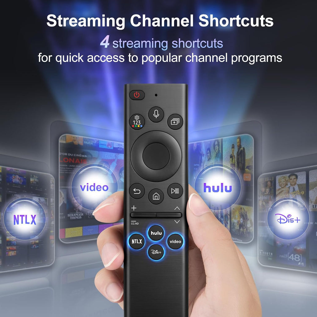 Voice Remote for Samsung-TV-Remote Replacement, Universal for 2019-2024 Samsung Smart TV Remote Control with Voice Control.No Solarcell.2-Year Warranty.