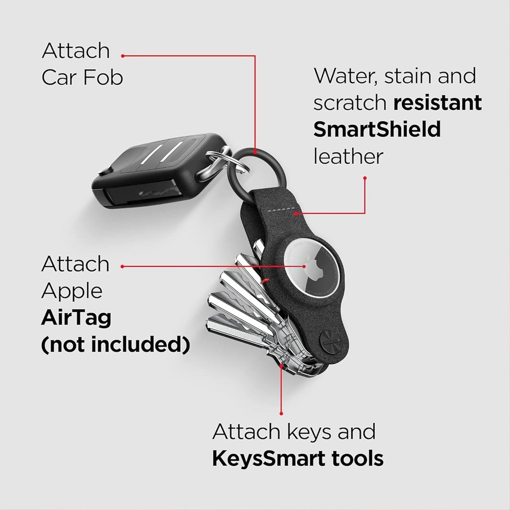KeySmart AirTag Keychain Key Holder, Compatible with Apple AirTag Holder, Key Organizer Keychains