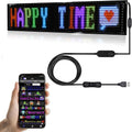Scrolling LED Sign,LED Signs for Business,Programmable Flexible Digital Sign,Bluetooth APP,DIY Animations,Text, Graffiti (27''x5'')