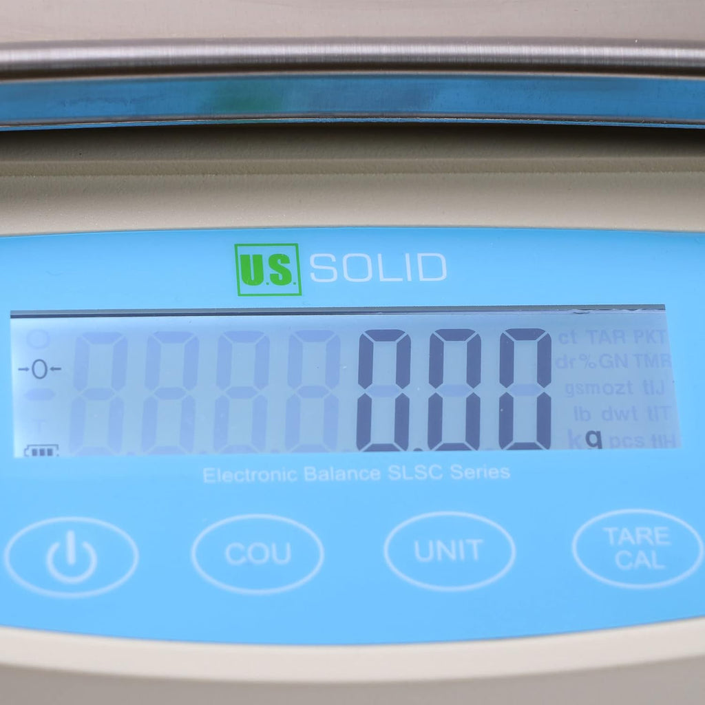 U.S. Solid Precision Lab Scale 5000g x 0.01g Analytical Balance USB RS232 Interface, 19 Measurement Units