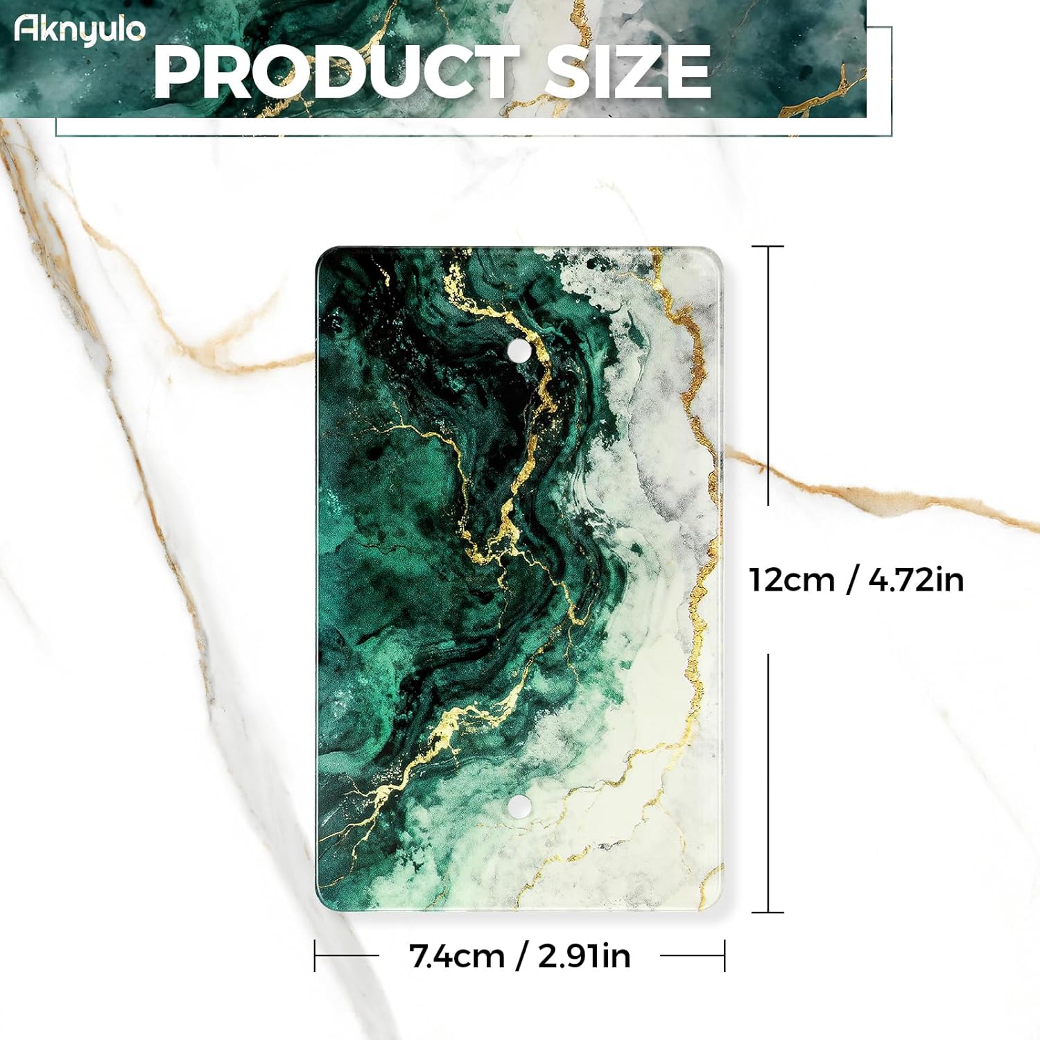 Modern Abstract Lexury Dark Turquoise Teal Blue Gray Marble Textured Acrylic Wall Plates Blank Wall Plate Light Switch Cover Plate Blank Wall Plate Decorative Acrylic Light Switch Cover