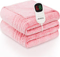 Heated Electric Blanket Queen Size - 84"x90" Flannel Heating Blanket with 10 Heating Levels & 5 Time Settings Over-Heat Protection, Winter Warmer for Adults with ETL Certification（Pink）
