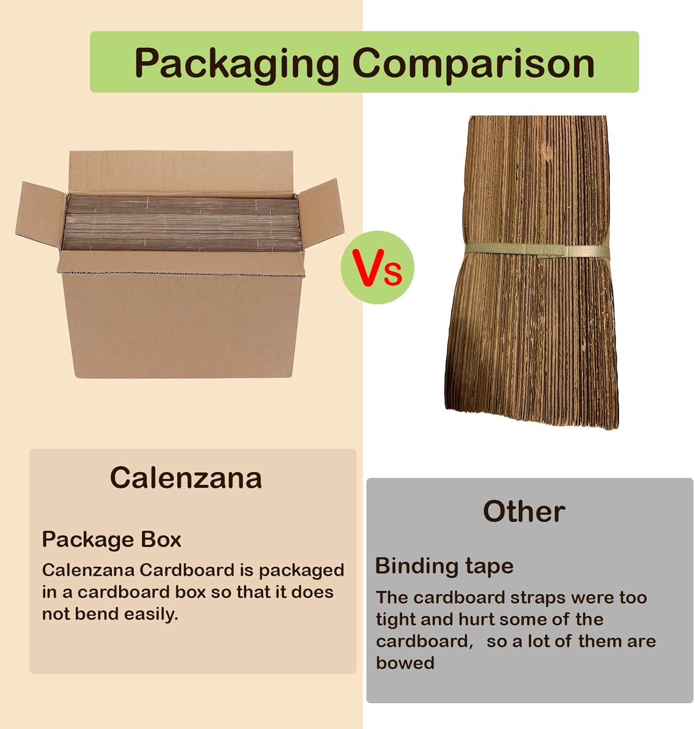 Calenzana 8x10 Corrugated Cardboard Sheets Set of 50, Flat Card Boards Inserts for Crafts, Packing, Shipping, Moving, Mailing